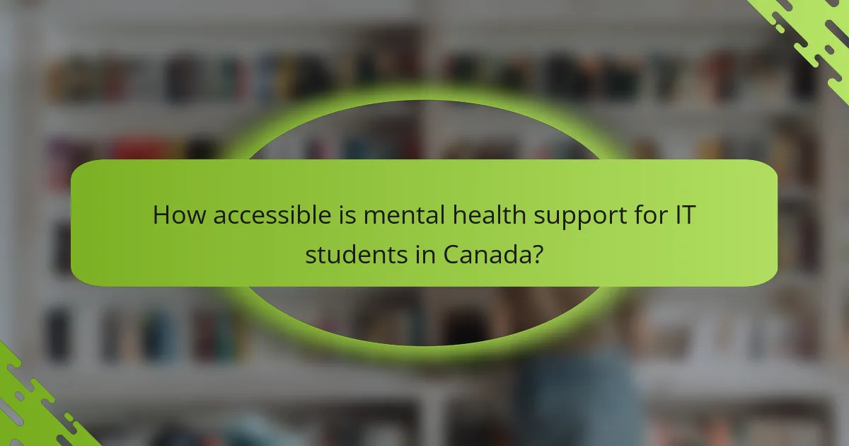 How accessible is mental health support for IT students in Canada?
