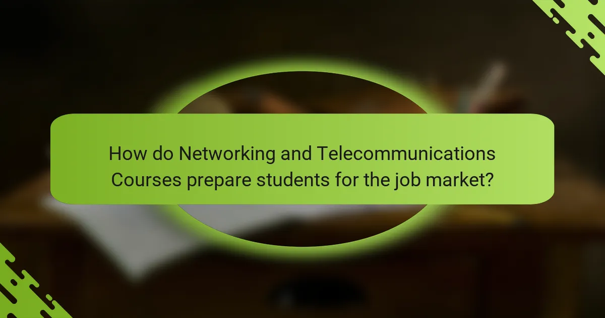 How do Networking and Telecommunications Courses prepare students for the job market?