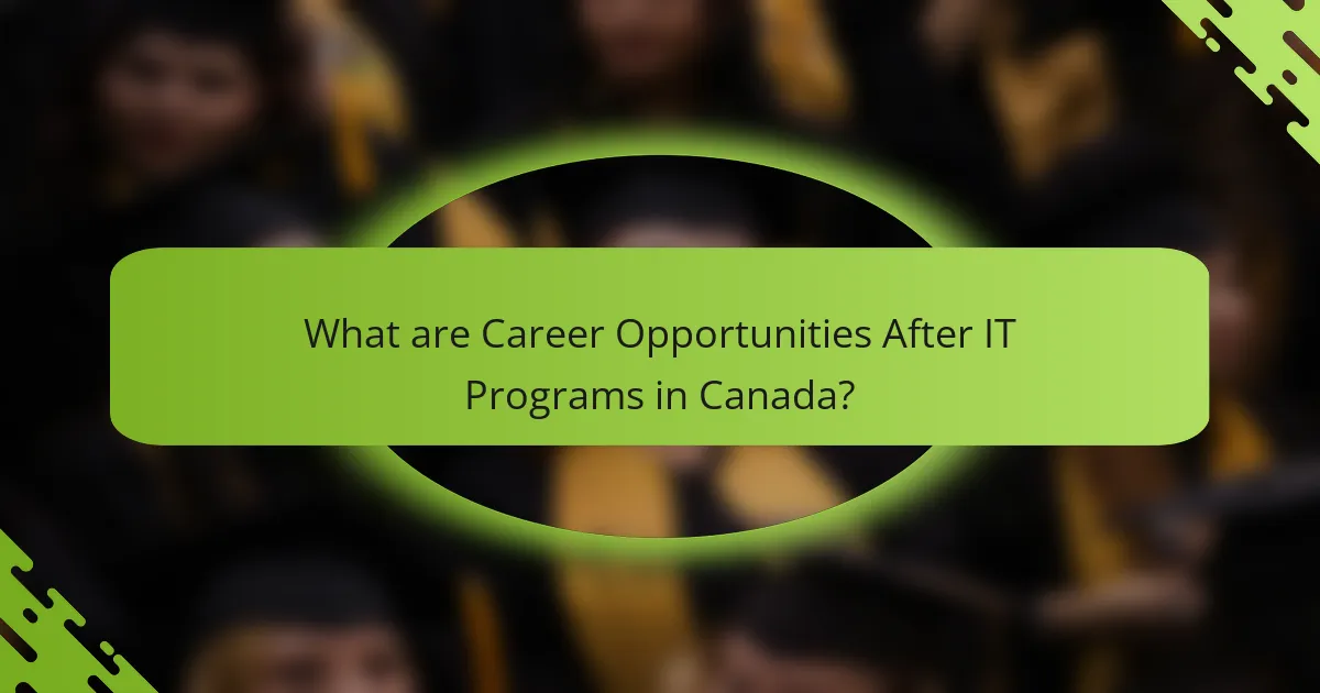What are Career Opportunities After IT Programs in Canada?