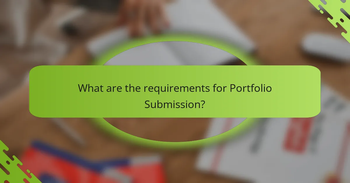 What are the requirements for Portfolio Submission?