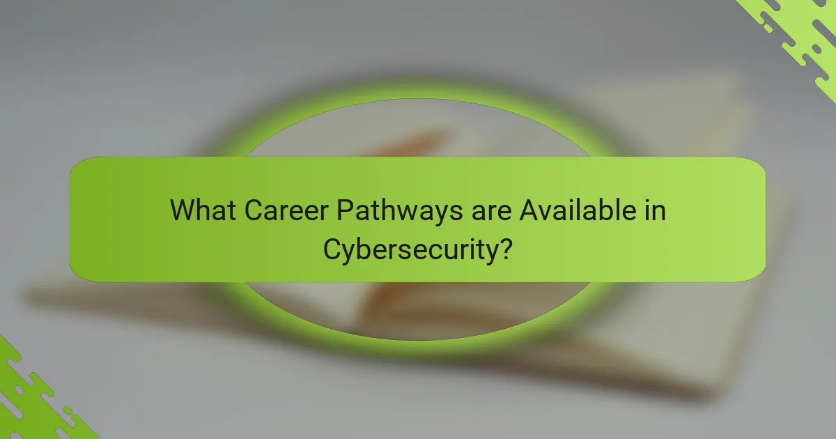 What Career Pathways are Available in Cybersecurity?